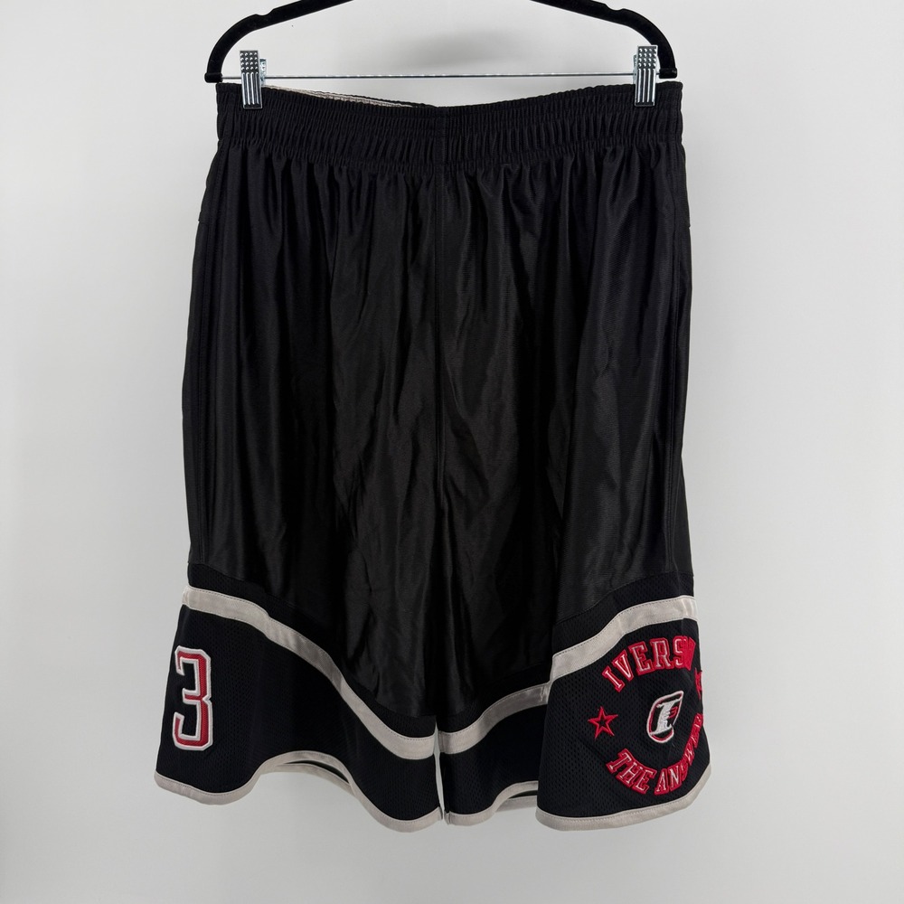 Reebok Allen Iverson The Answer Basketball Shorts Black Red Y2K Vintage XXL NEW